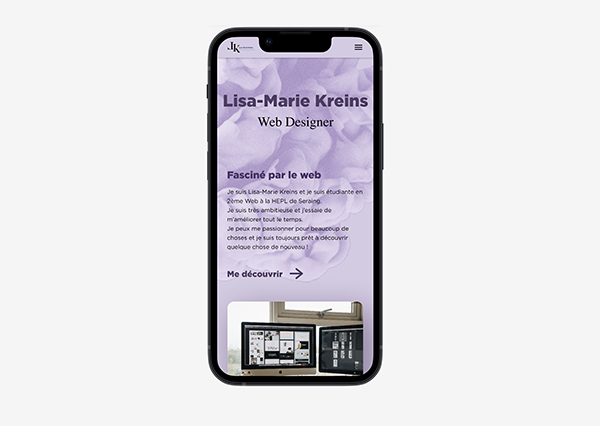 Bild der Startseite auf einem Telefon