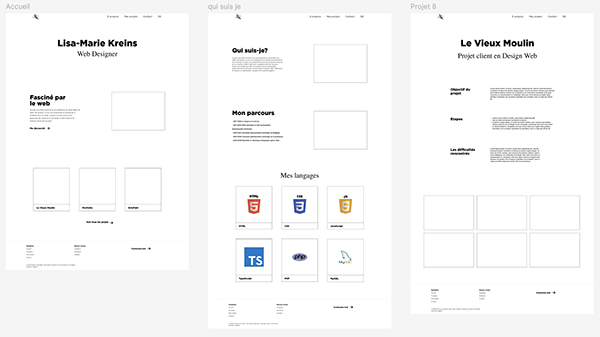 Bild des Wireframes der Desktop-Seite